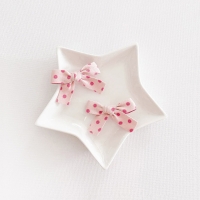 Girl Hair Clip Bow Polkadot Pair (GHP9108)